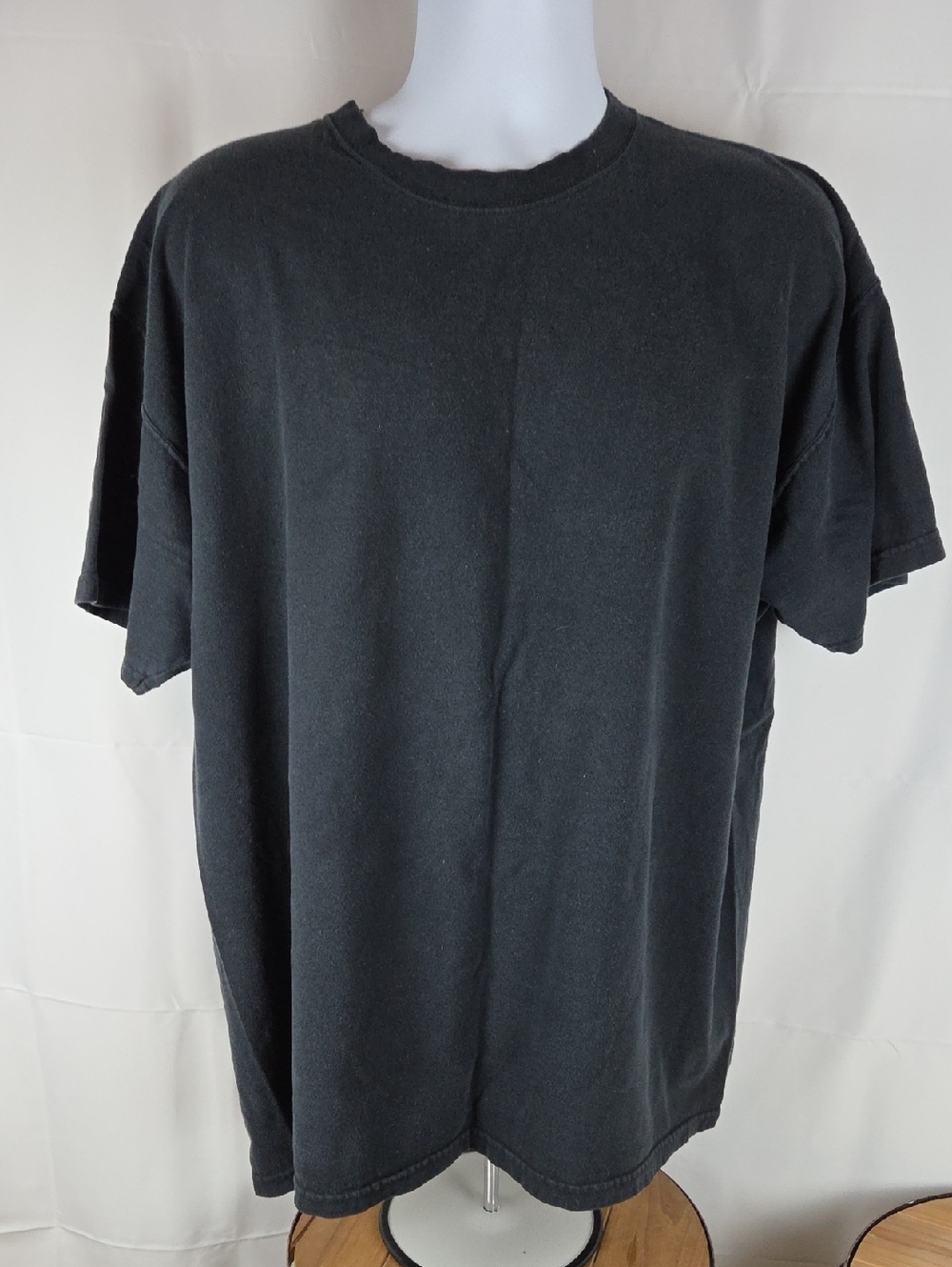 Classic Black Crewneck Men's T-Shirt. 24"chest 30"length